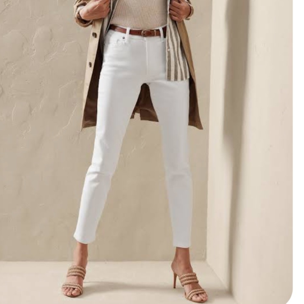 NEW Lucky Brand Sienna Cigarette white denim skinny fitted jeans women’s 24
